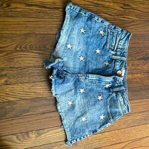 Star jean shorts